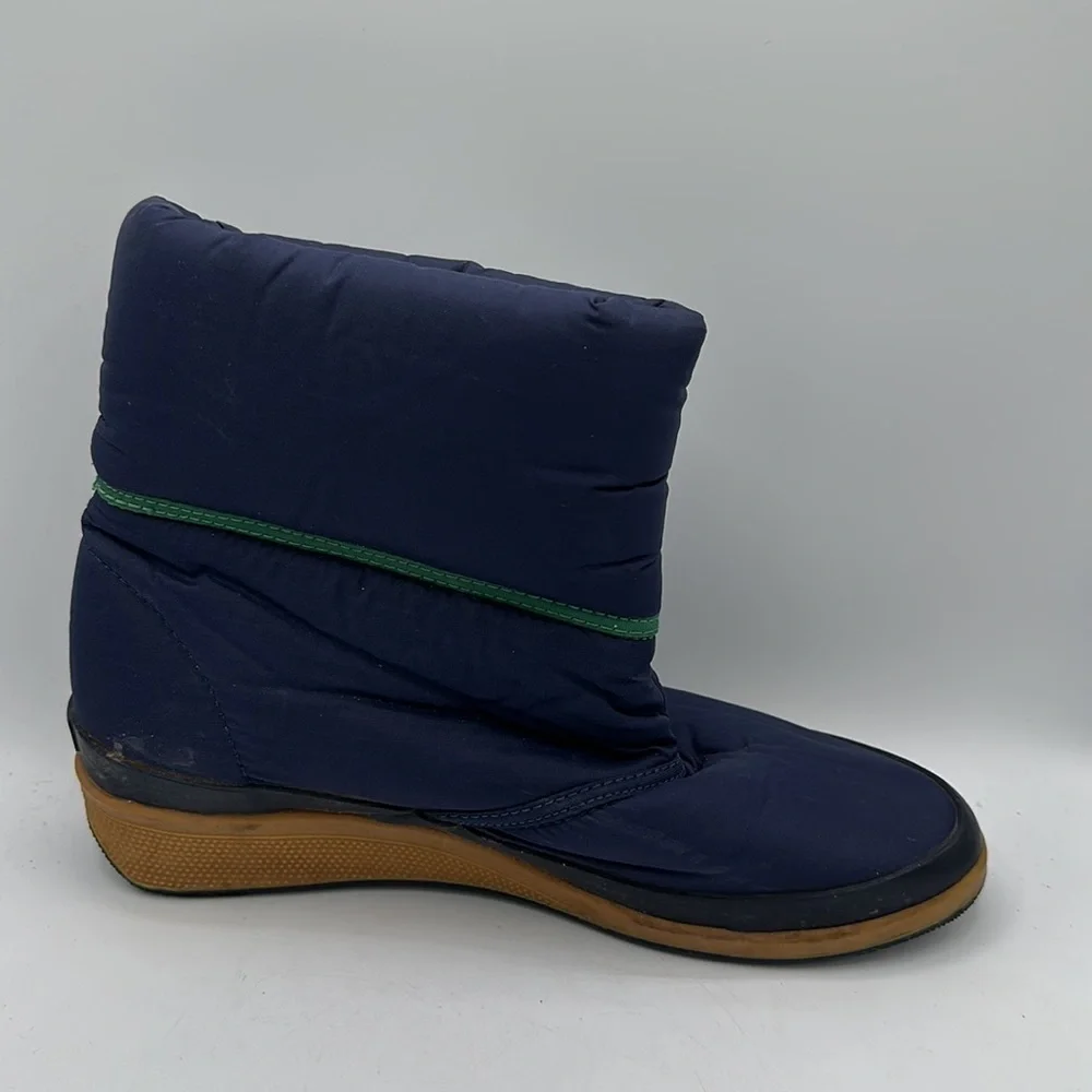 Sporto Boots | Navy and Green | Quilted | Size 6
